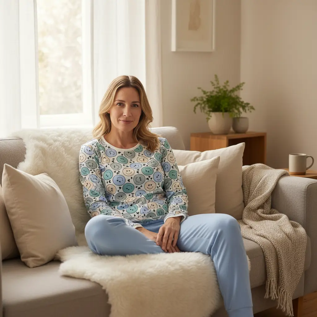 Ringella 6511224 / 261Pyjama's met gebreide manchetten op de broek