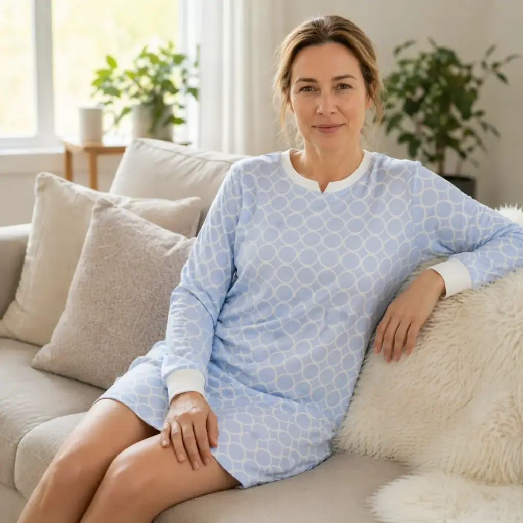 Ringella 6511041 / 237 Slaapshirt met gebreide manchetten