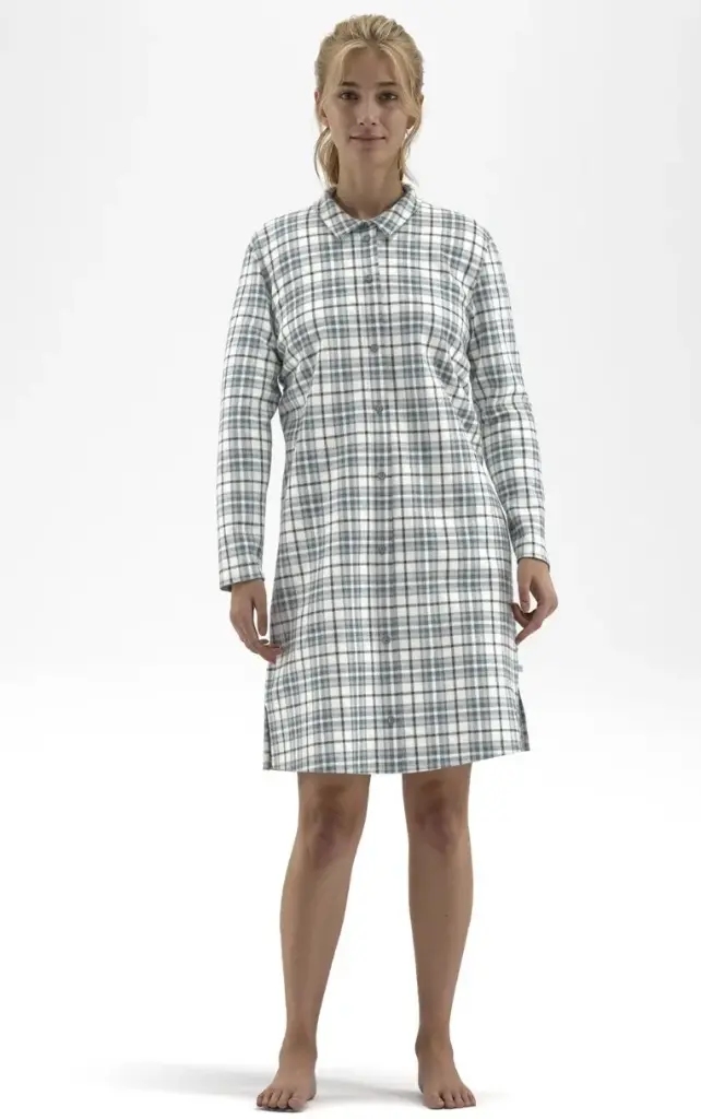 TOM TAILOR 60450 1738Women Nachthemd, 1/1 Arm, durchgek. ZAMORA