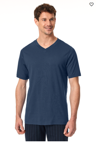 schiesser 182181-819  Shirt korte mouw V-hals royal - Mix+ Relax