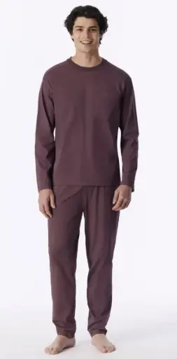 Schiesser 183630 Pyjama long cacaobruin